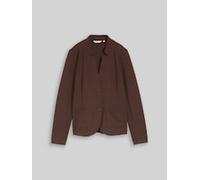 Tom Tailor Regular Fit Kurzblazer mit Baumwoll-Anteil in Dunkelbraun, Größe XS