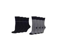 TOM TAILOR Damen Socken - Basic Streifen - Bequeme & Atmungsaktive Baumwollsocken für Alltag und Freizeit -8er stripe dark navy 35-38