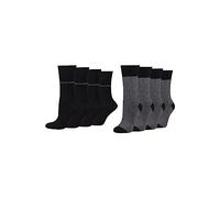 TOM TAILOR Damen Socken - Basic Streifen - Bequeme & Atmungsaktive Baumwollsocken für Alltag und Freizeit -8er stripe black 35-38