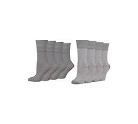 TOM TAILOR Damen Socken - Basic Streifen - Bequeme & Atmungsaktive Baumwollsocken für Alltag und Freizeit -8er stripe grey 35-38