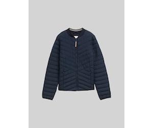 TOM TAILOR Damen Steppjacke mit Bomberkragen, blau, Uni, Gr. XS