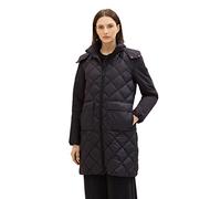 TOM TAILOR Damen Steppmantel mit Abnehmbarer Kapuze & Taschen