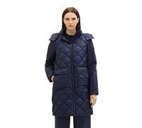 TOM TAILOR Damen Steppmantel mit Abnehmbarer Kapuze & Taschen