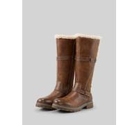 TOM TAILOR Damen Stiefel mit Schnallen-Detail, braun, Uni, Gr. 41