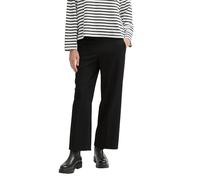 TOM TAILOR Damen Straight Fit Hose in Ankle-Länge, 14482 - Deep Black, 38/28