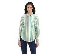 TOM TAILOR Damen Stretch Poplin Bluse mit Brusttasche, 31120 - Multicolor Vertical Stripe, 40