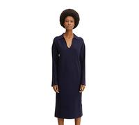 TOM TAILOR Damen Strickkleid mit Kragen 1032613, 30025 - Navy Midnight Blue, 40