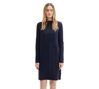 TOM TAILOR Damen Strickkleid mit kurzem Stehkragen, 10668 - Sky Captain Blue, 44