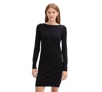 TOM TAILOR Damen Strickkleid mit U-Boot-Ausschnitt, 14482 - Deep Black, 40