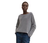 TOM TAILOR Damen Strickpullover aus Bio-Baumwolle, 30582 - Navy Bubble Structure, XS