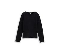 Tom Tailor - Strickpullover aus Federgarn black stripe with featheryarn - Gr. - L