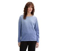 TOM TAILOR Damen Strickpullover mit Farbverlauf aus Bio-Baumwolle, 36580 - Blue Degrade Design, XS