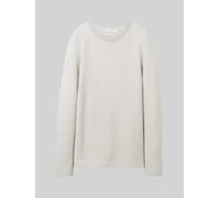 TOM TAILOR Damen Strickpullover mit Rundhalsausschnitt, braun, Meliert, Gr. XS