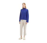 TOM TAILOR Damen Strickpullover mit Struktur, crest blue melange, M
