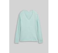 Tom Tailor Damen 1012976 Basic Strickpullover mit V-Ausschnitt (1er Pack)