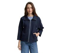 Tom Tailor Sweatjacke Boxy Fit Scuba Damen Dunkelblau Größe L