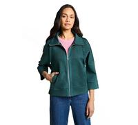 Tom Tailor - Boxy Fit Scuba Sweatjacke deep meadow green melange - Gr. - L