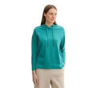 TOM TAILOR Damen Sweatshirt mit Kapuze,21178 - Ever Green, S