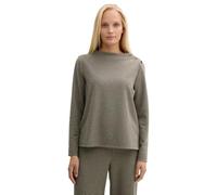 Tom Tailor - Sweatshirt mit Knopfleiste cargo beige mini pepita - Gr. - L
