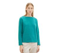 TOM TAILOR Damen Sweatshirt mit Rippstruktur