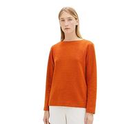 TOM TAILOR Damen Sweatshirt mit Rippstruktur
