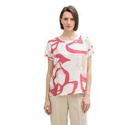 T-Shirt im Material-Mix whisper white - Gr. - L