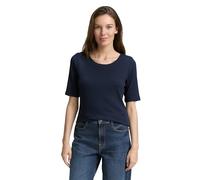 Tom Tailor T-Shirt Regular Fit – Baumwoll‑Mix, Rundhals – Sky Captain Blau XXL