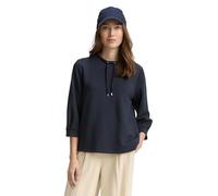 Tom Tailor - Scuba Langarmshirt mit Kordelzug blau - Gr. - S