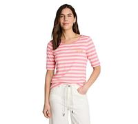Tom Tailor Regular Fit T-Shirt aus Baumwoll-Mix mit Stickerei in Pink, Größe XXL