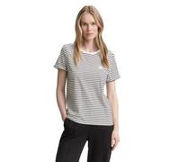 TOM TAILOR - T-Shirt mit Streifenmuster black white irregular stripe L