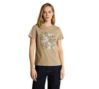 Tom Tailor - T-Shirt mit Print silver olive - Gr. - XL
