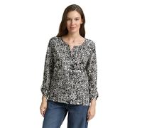 Tom Tailor Damen 1047729 Henley Blusenshirt Mit Muster, 38402 - Navy Abstract Dot Design, 3XL EU