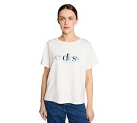 Tom Tailor - Loose Fit Scuba T-Shirt mit Print whisper white - Gr. - XXXL