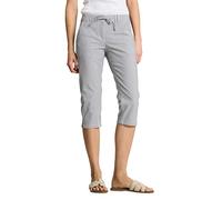 Tom Tailor - Tapered Relaxed Capri Hose mit Kordelzug delicate navy white stripe - Gr. - 38