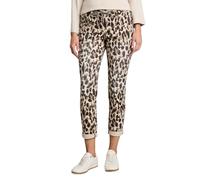 Tom Tailor - Tapered Relaxed Hose brown beige leo print - Gr. - 28