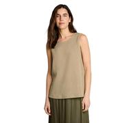 Tom Tailor - Crinkle Top mit Seitenschlitzen olive white structure - Gr. - S