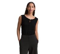 Tom Tailor - Crinkle Top mit Schlitz-Detail deep black - Gr. - S