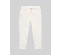 Tom Tailor Damen Caprihose KATE Slim Fit Baumwoll-Mix Offwhite Größe 28