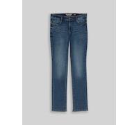TOM TAILOR Damen TTLIVA STRAIGHT Jeans mit Stretch, blau, Uni, Gr. 27/30