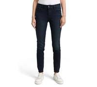 Skinny-fit-Jeans TOM TAILOR "TTLUCIE Skinny", Damen, Gr. 34, Länge 34, blau (blau schwarz denim), Denim/Jeans, Obermaterial: 99% Baumwolle, 1% Elasthan. Futter: 100% Baumwolle, lang, Jeans, mit Viskos