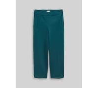 TOM TAILOR Damen TTMIA STRAIGHT Cropped Hose, grün, Uni, Gr. 36/28