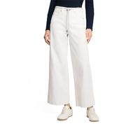 Tom Tailor Damen Culotte-Jeans TTNELMA mit Bindegürtel Weiß Uni Größe 28/28