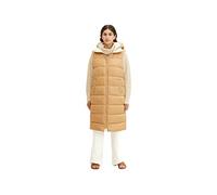 TOM TAILOR Damen Wende Steppweste mit Kapuze 1032476, 27841 - Soft Light Camel, XL