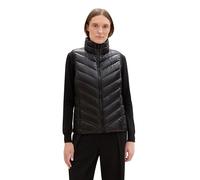 TOM TAILOR Damen 1041486 Weste mit Stehkragen, 14482-Deep Black, M