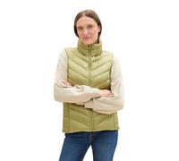 TOM TAILOR Damen Weste mit Stehkragen,35768 - Dark sage, S