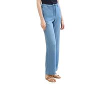 TOM TAILOR Damen Wide leg Hoseaus Denim tencel , Clean Mid Stone Blue Denim, 38/30