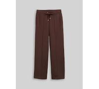 TOM TAILOR Damen Wide Leg Scuba Hose, braun, Uni, Gr. 46/32