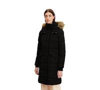 TOM TAILOR Damen Wintermantel mit Kapuze 1032489, 14482 - Deep Black, XXL