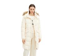 TOM TAILOR Damen Wintermantel mit Kapuze 1032489, 28130 - Soft Buttercream, XXL
