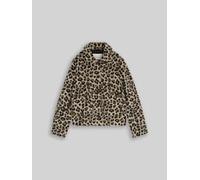 TOM TAILOR Damen Wolljacke mit Leo-Muster, beige, Animalprint, Gr. M
